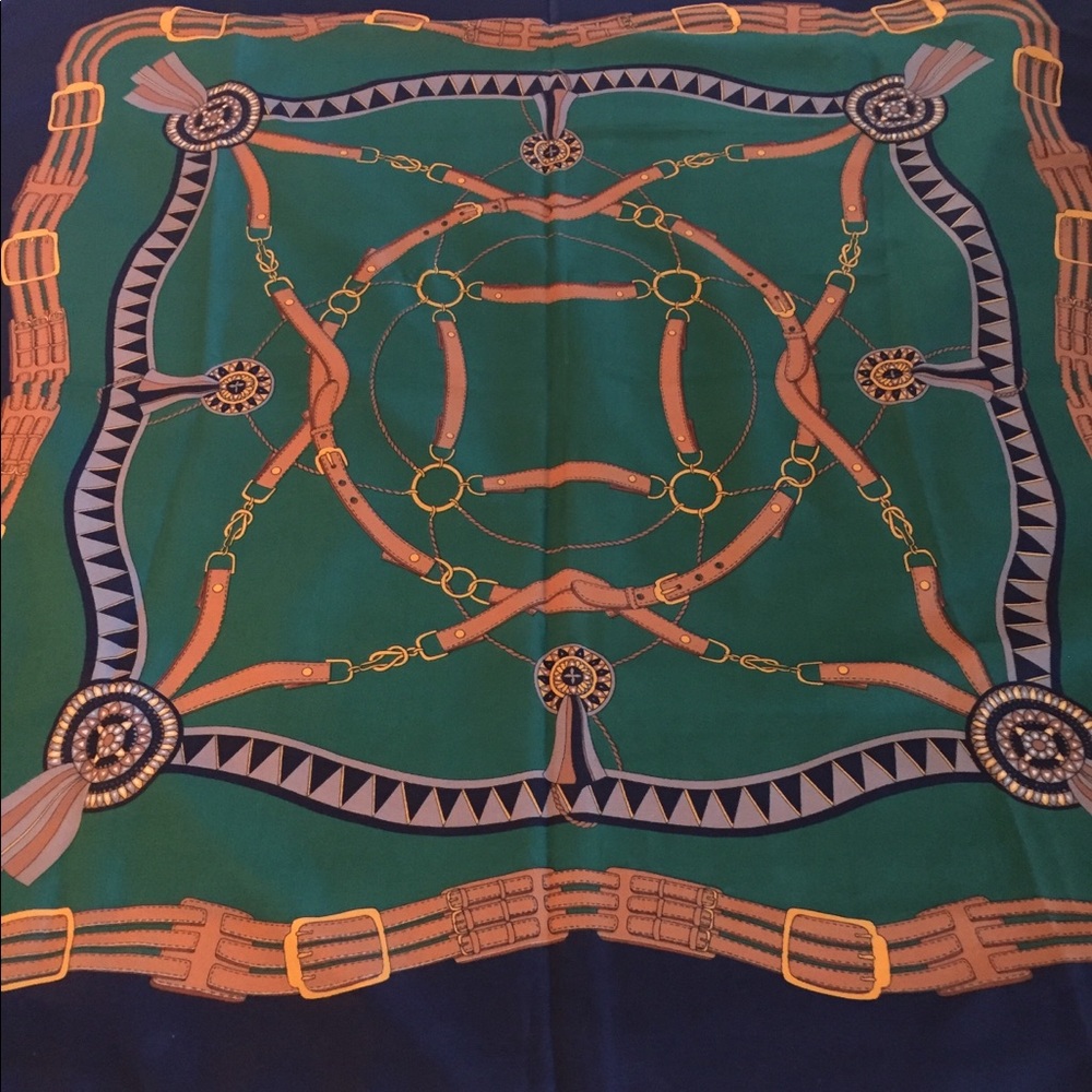 🆕 Equestrian designer multicolor Scarf, Italy